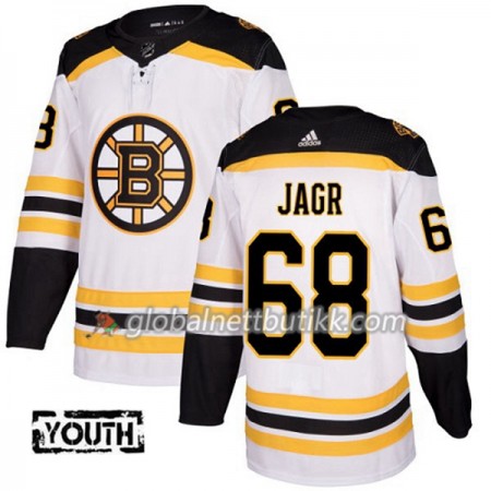Boston Bruins Hockeydrakt Jaromir Jagr 68 2017-2018 Hvit Adidas Authentic - Barn